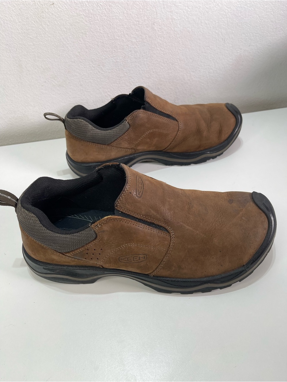 Keen Shoes Rialto Brown Leather Comfort Slip On Casual Loafer Men 10.5 Gorpcore - Picture 9 of 9